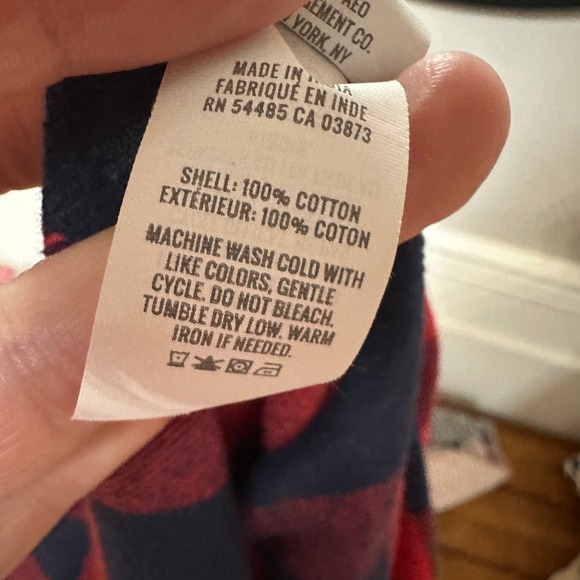 Aerie Womens LumberJane Red and Navy Flannel Shirt 100% Cotton Size XL - Picture 5 of 5